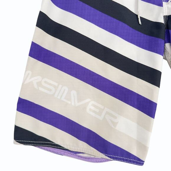 Quiksilver Pro Series Freddy P Collab Board Shorts Mens 34‎ Embroidered Ripstop - Picture 2 of 14